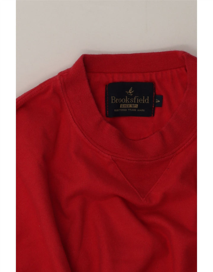 Brooksfield Herren-Sweatshirt, Pullover, Größe L, Rot