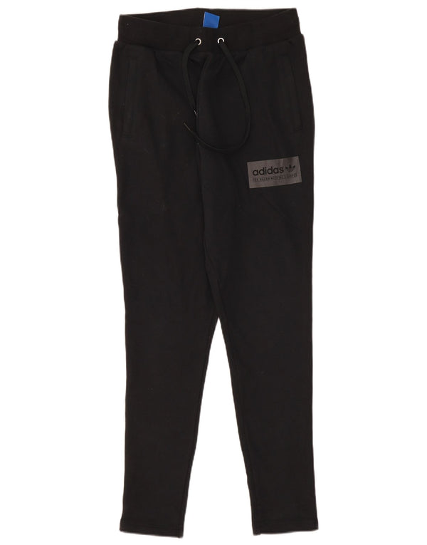Adidas Damen Trainingshose UK 8 Small Schwarz Baumwolle