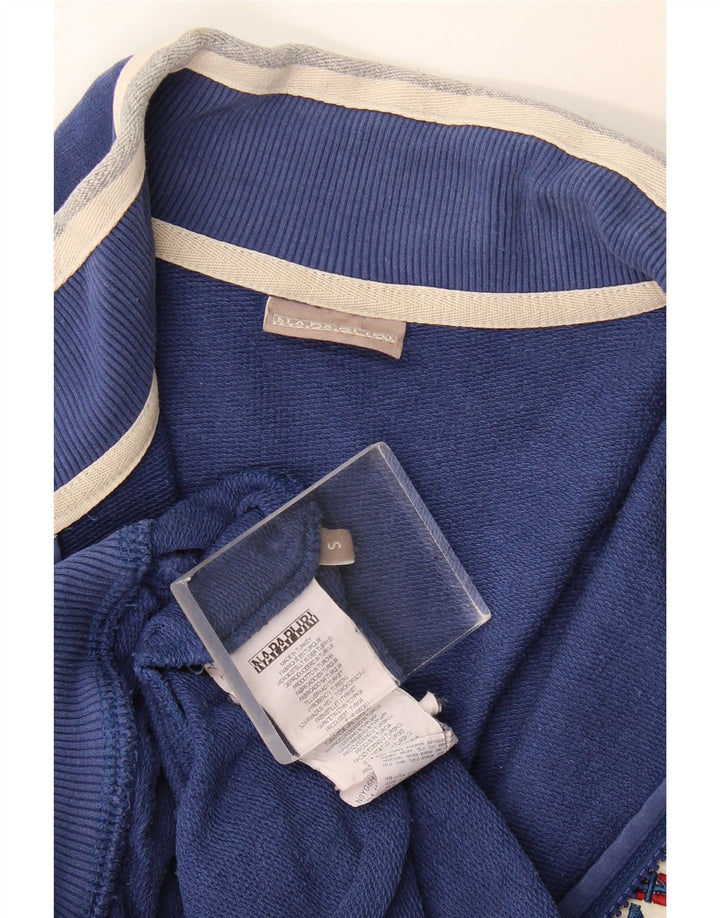 Napapijri Herren-Trainingsanzug mit grafischem Oberteil, Jacke, Größe S, Blau, Baumwolle