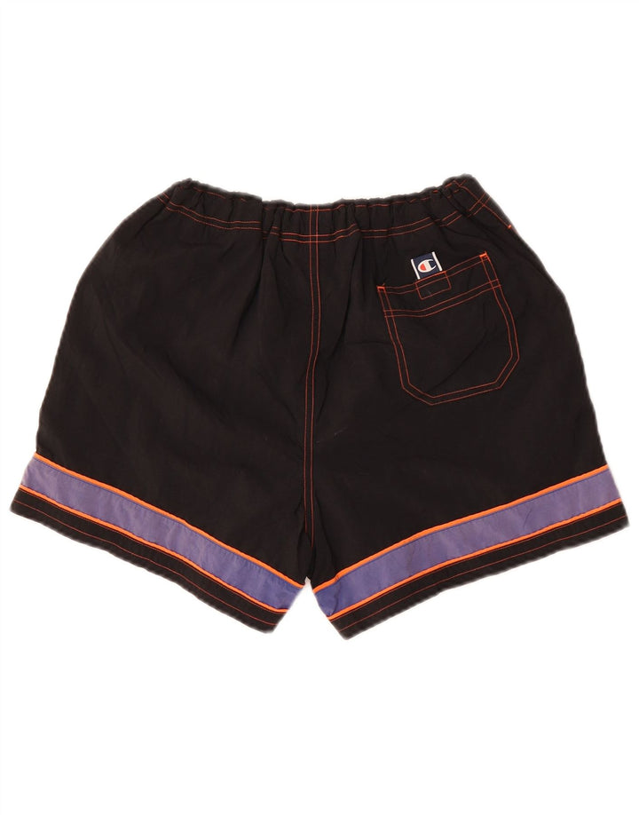 Champion Herren-Sport-Shorts, mittelgroß, Schwarz, Farbblock-Polyester, Sport