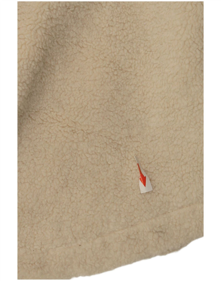 Topshop Damen-Fleecejacke in Übergröße, UK 10, Größe S, Beige, Polyester