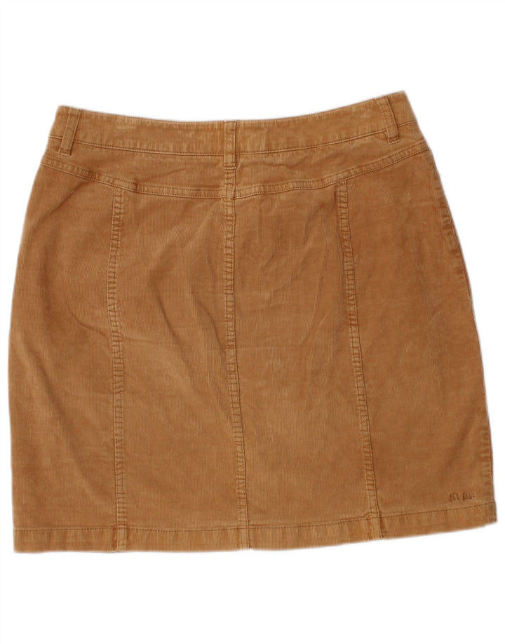 FAT FACE Damen Cordrock UK 10 Small W30 Beige Baumwolle