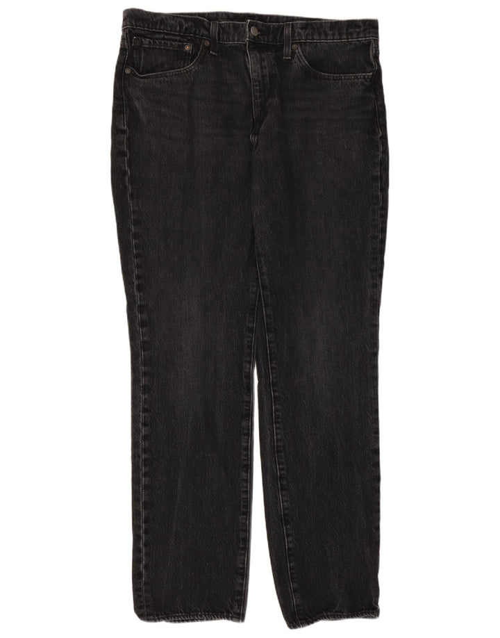 Levi's Herren Straight Jeans W36 L31 Graue Baumwolle