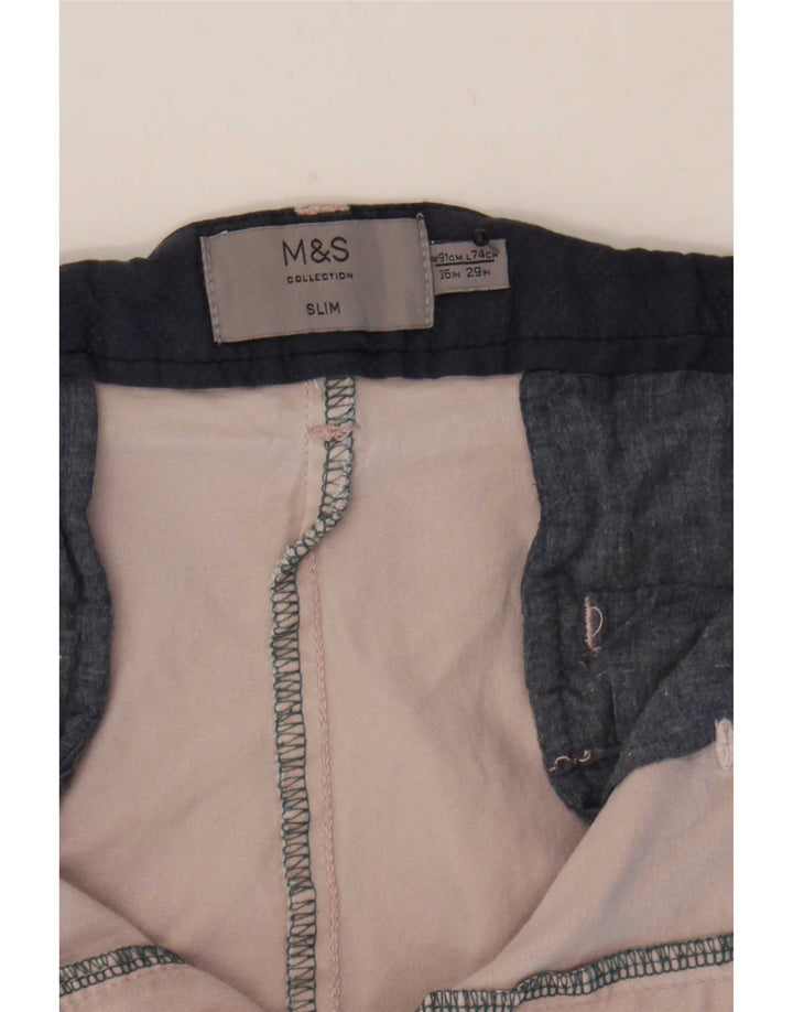 Marks & Spencer Slim Chino-Hose für Damen, W36, L29, Grau, Baumwolle