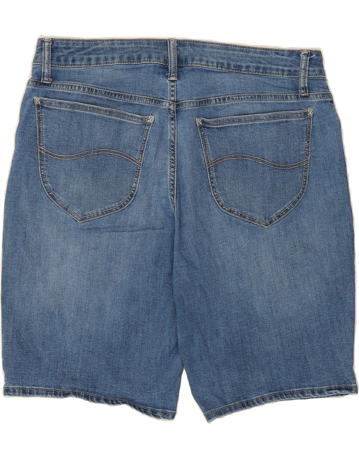 LEE Womens Riders Mid Rise Denim Bermuda Shorts W34 Large  Blue Vintage Lee and Second-Hand Lee from Messina Hembry 