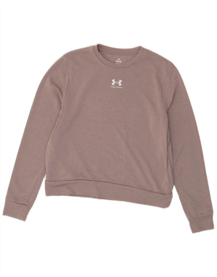 Under Armour Damen-Sweatshirt mit Grafik-Übergröße, Gr. 10, Violett