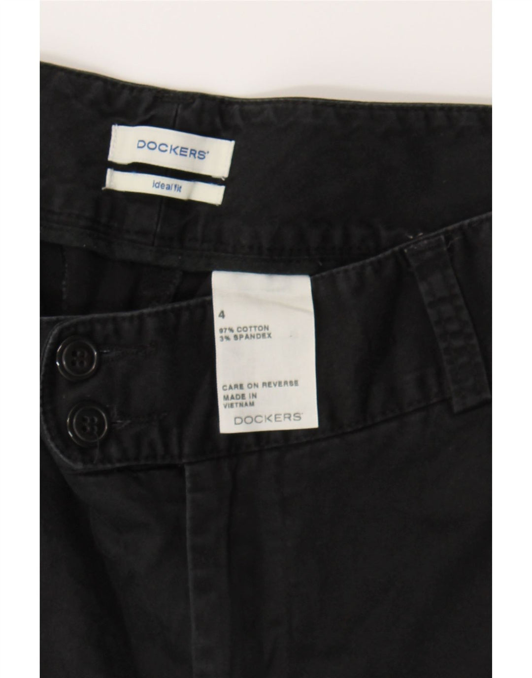 DOCKERS Womens Bermuda Shorts US 4 Small W28 Black Cotton Vintage Dockers and Second-Hand Dockers from Messina Hembry 