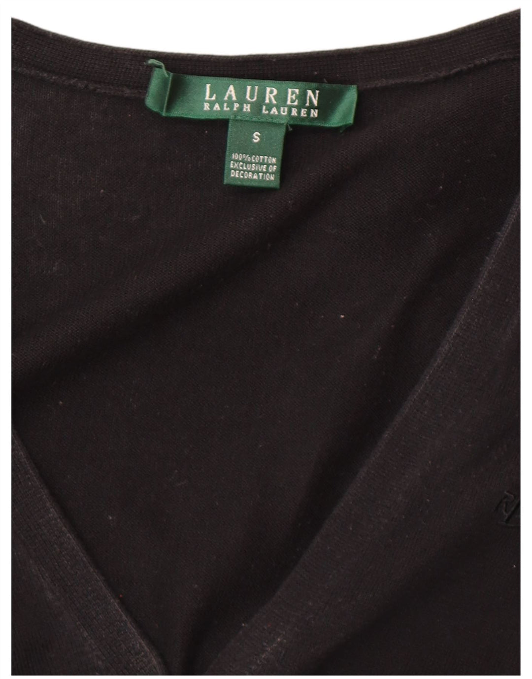 Ralph Lauren Damen-Cardigan-Pullover UK 10 Small Schwarz