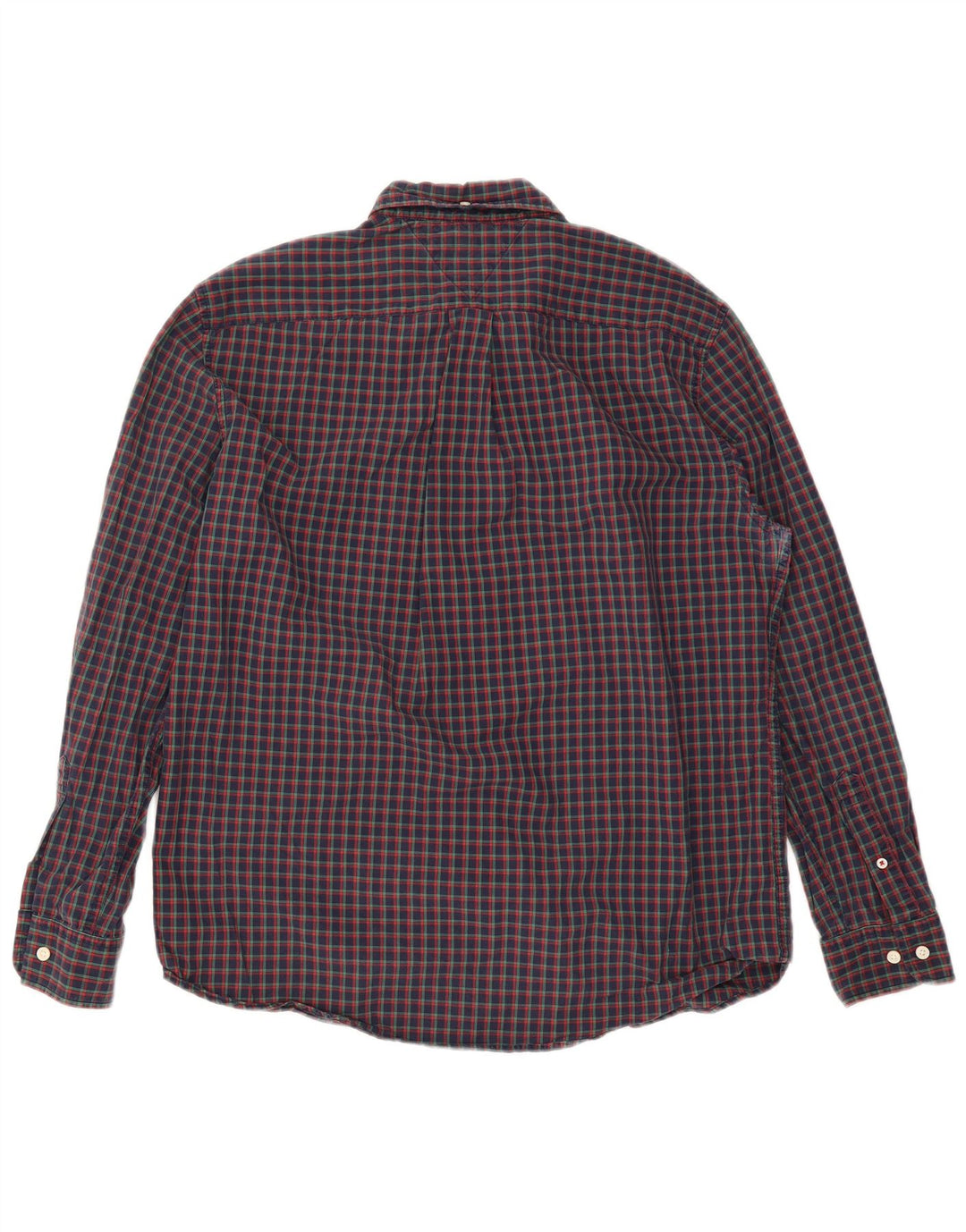 Tommy Hilfiger Herren-Hemd mit klassischer Passform, groß, marineblau, kariert, Baumwolle