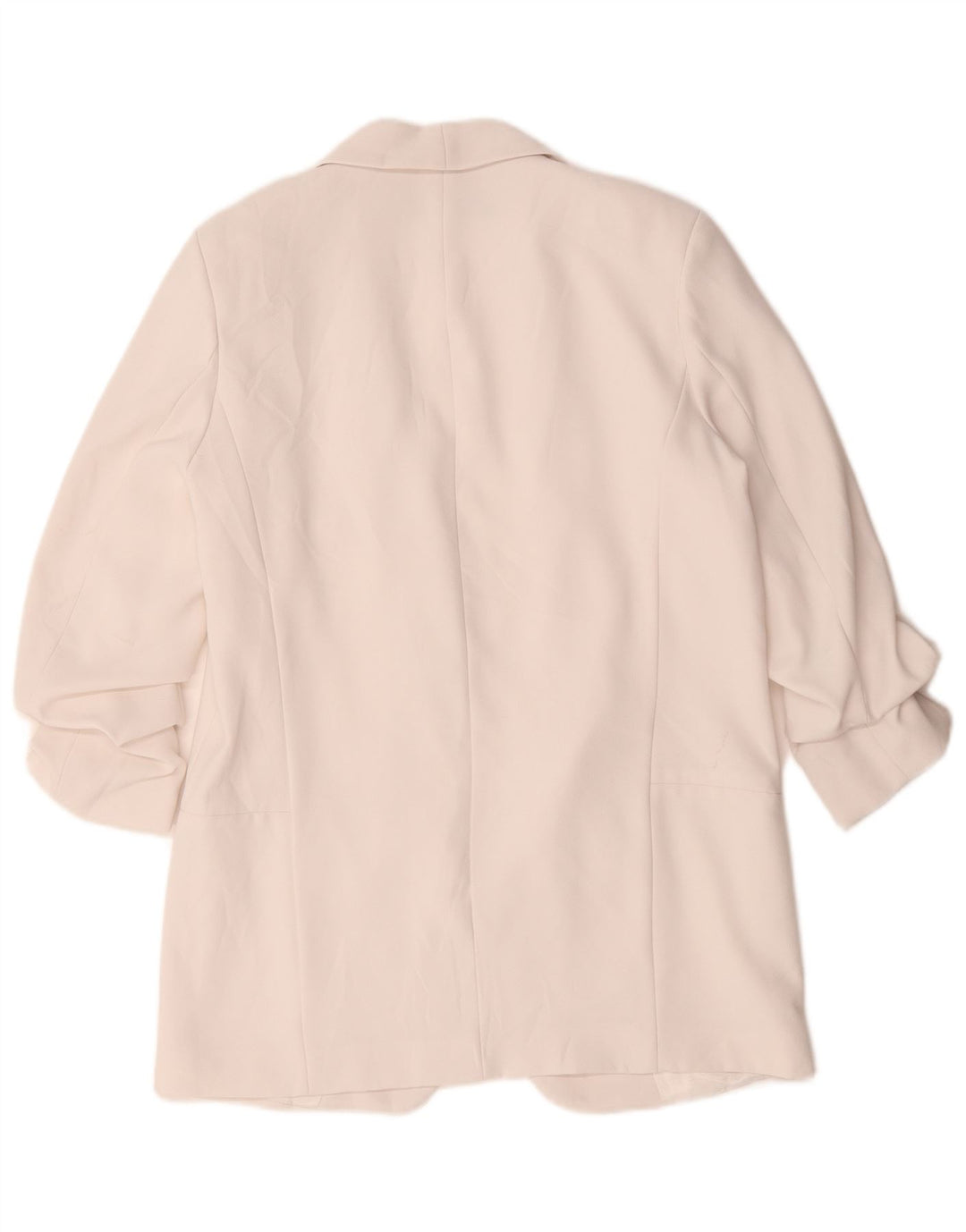 Zara Damen-Blazer mit 3/4-Ärmeln, offen, UK 14, Mittelweiß, Polyester