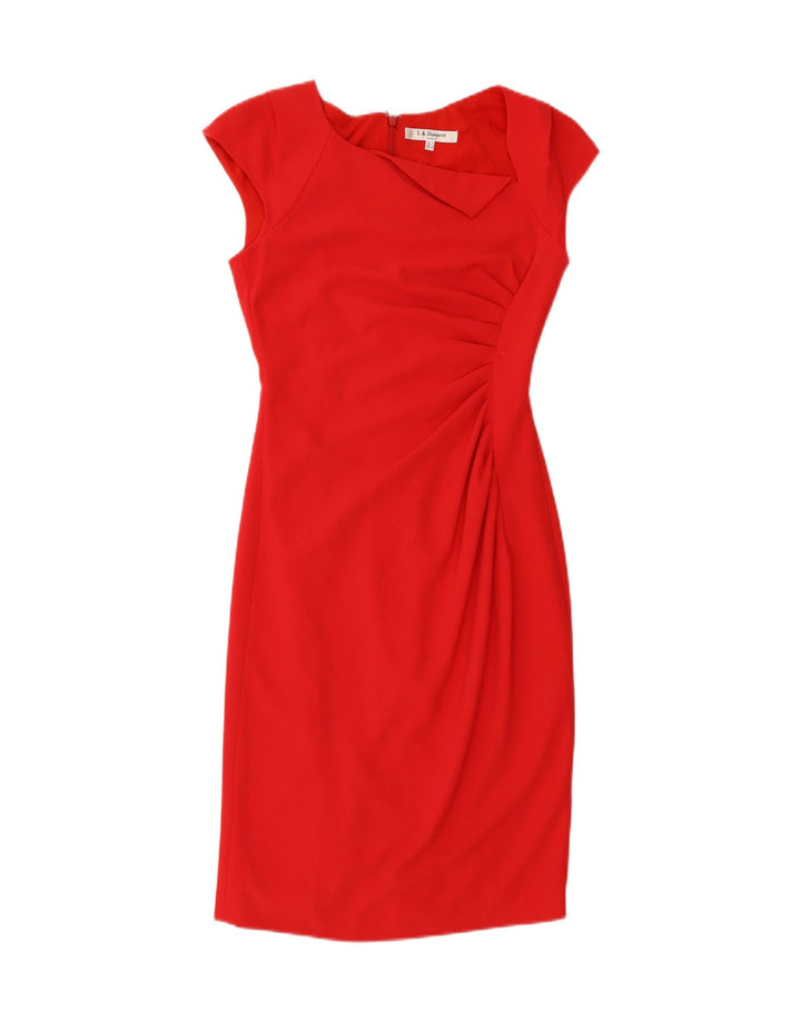 L.K. BENNETT Womens Sheath Dress UK 10 Small  Red Polyester