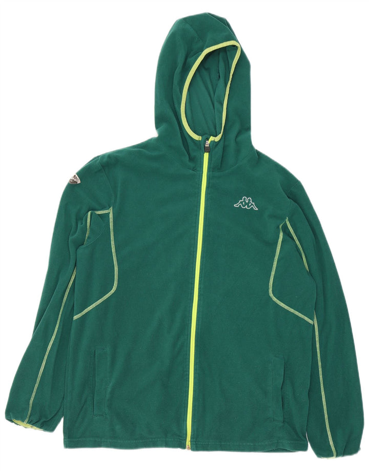 KAPPA Herren-Fleecejacke mit Kapuze, UK 40, Größe L, Grün
