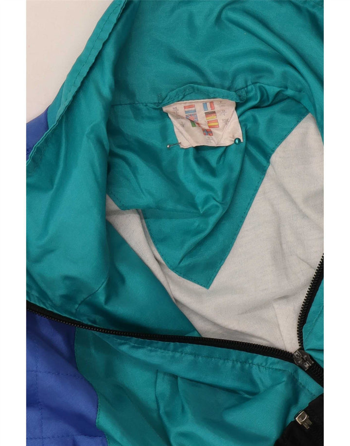 Vintage Herren-Trainingsanzug-Top-Jacke, UK 42/44, groß, mehrfarbig, Farbblock