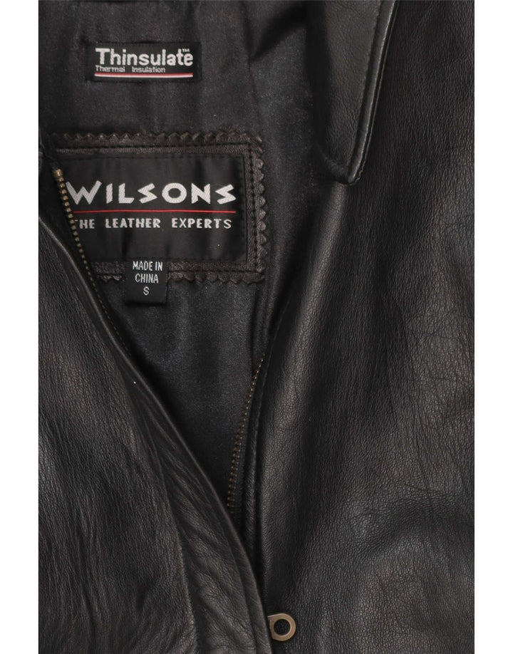 Wilsons Damen Lederjacke UK 10 Small Black Classic