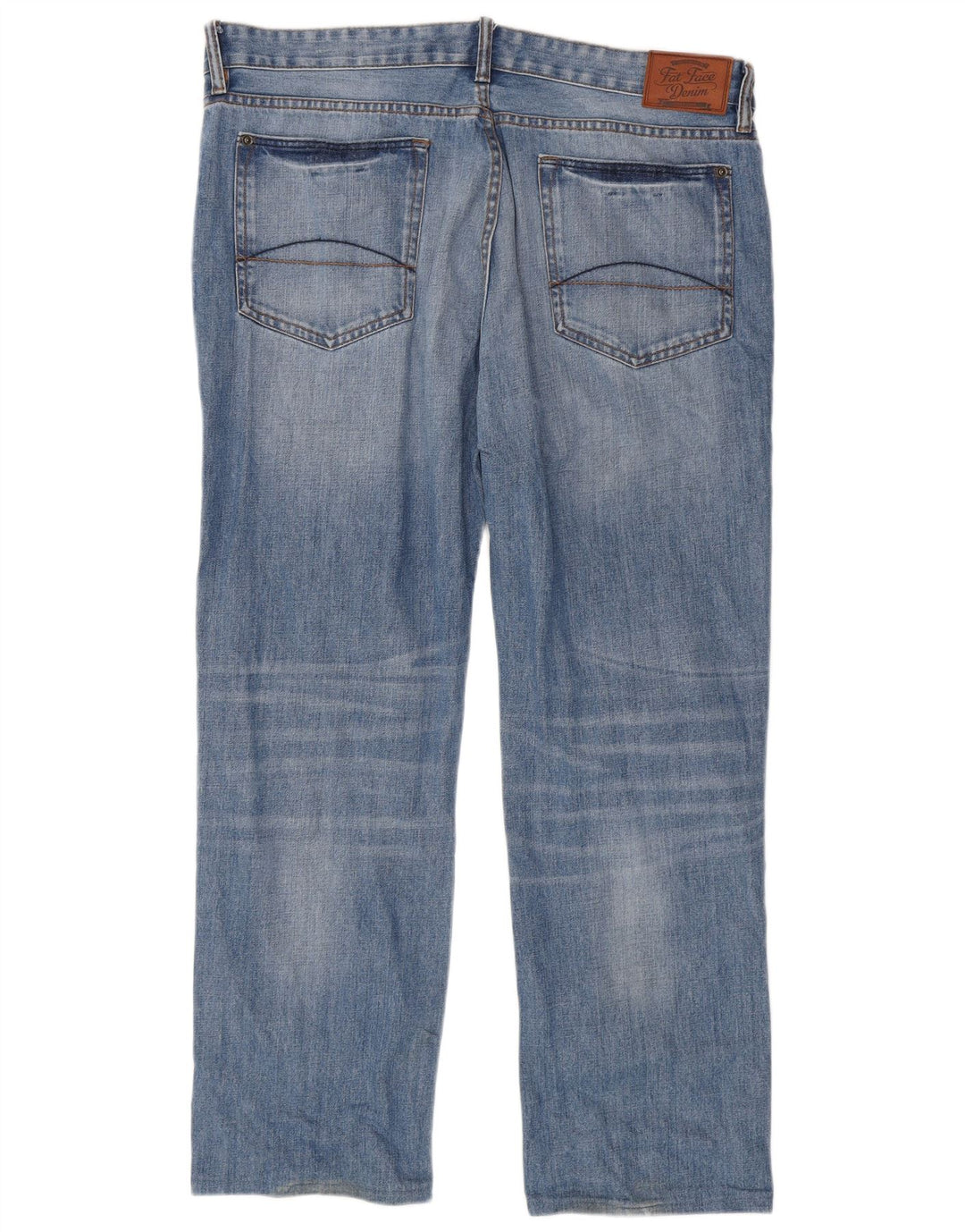 Fat Face Herren Straight Jeans W38 L29 Blaue Baumwolle