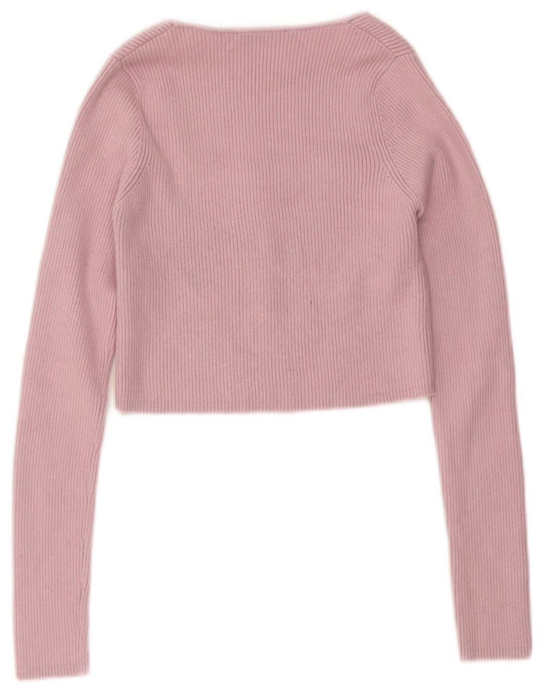 Zara Damen Crop Cardigan Top UK 8 Small Rosa Nylon