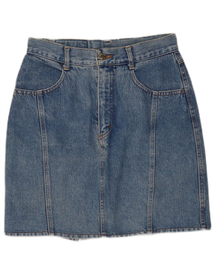 Vintage Damen Mini Jeansrock W29 Mittelblaue Baumwolle