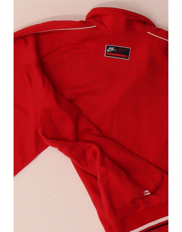 NIKE Herren-Trainingsanzug-Top-Jacke, UK 42/44, große rote Baumwolle