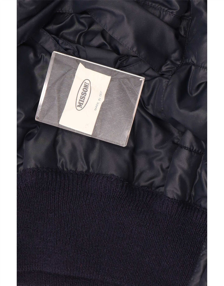 Missoni Herren Wende-Strickjacke IT 48 Mittelmarineblauer Chevron