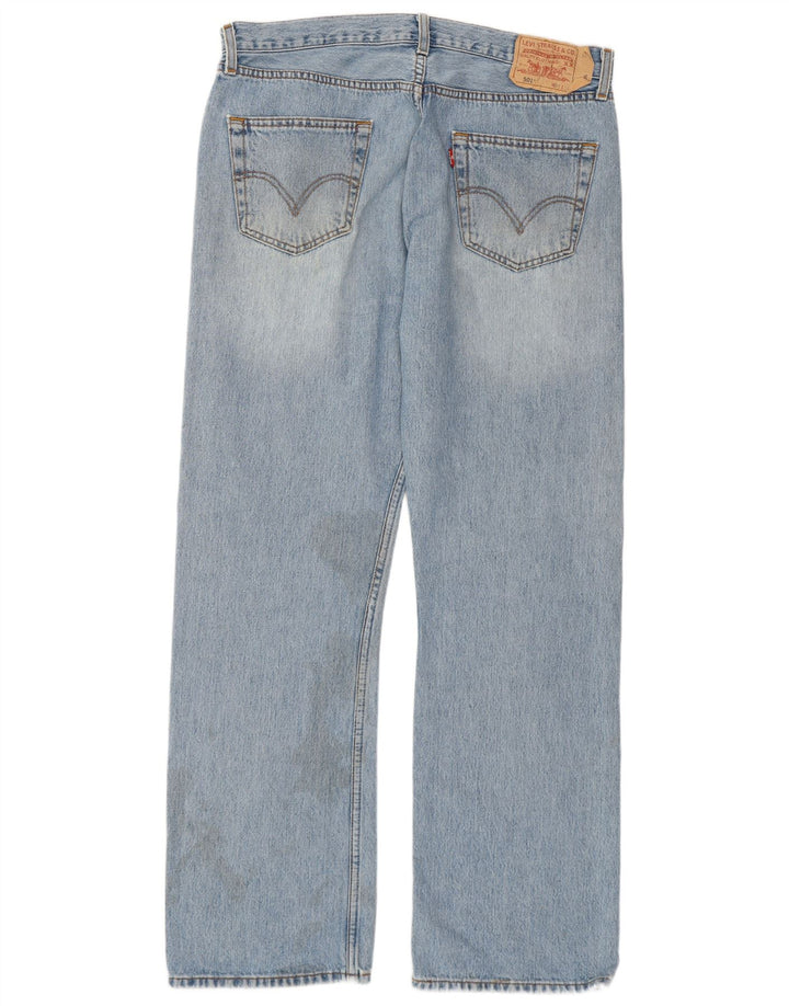 Levi's Herren 501 Straight Jeans W36 L32 Blaue Baumwolle