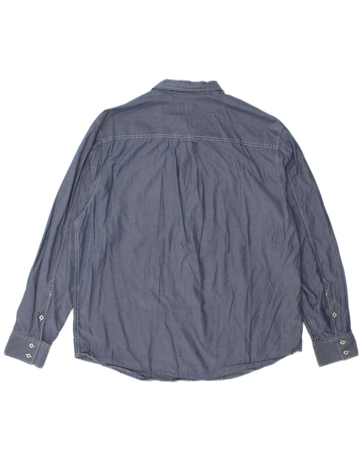 Tommy Bahama Herren Modern Fit Hemd XL Blau Lyocell