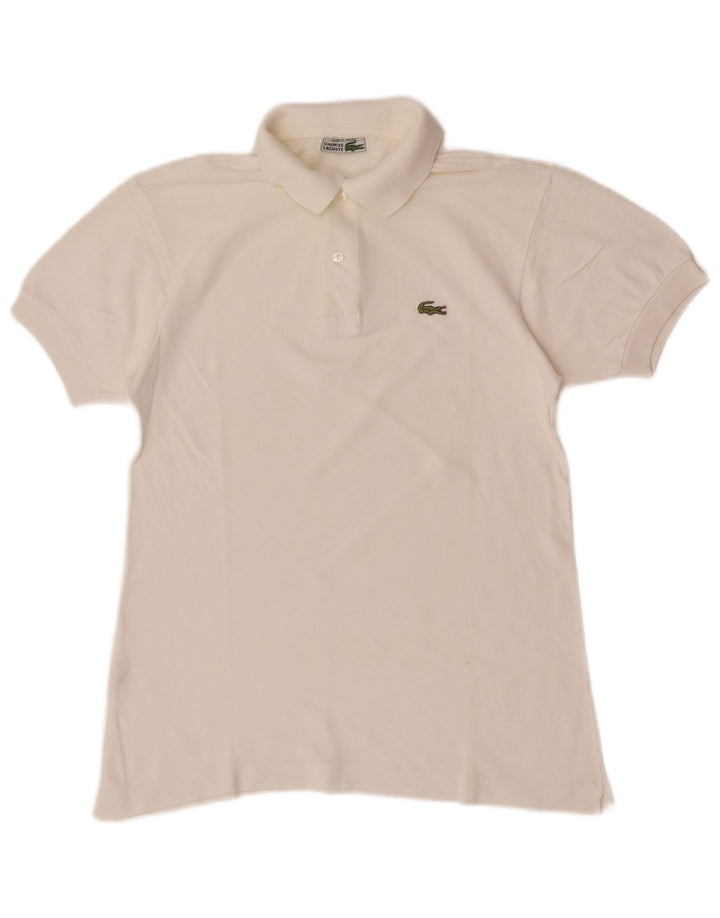 Lacoste Herren-Poloshirt, Größe 3, klein, weiße Baumwolle