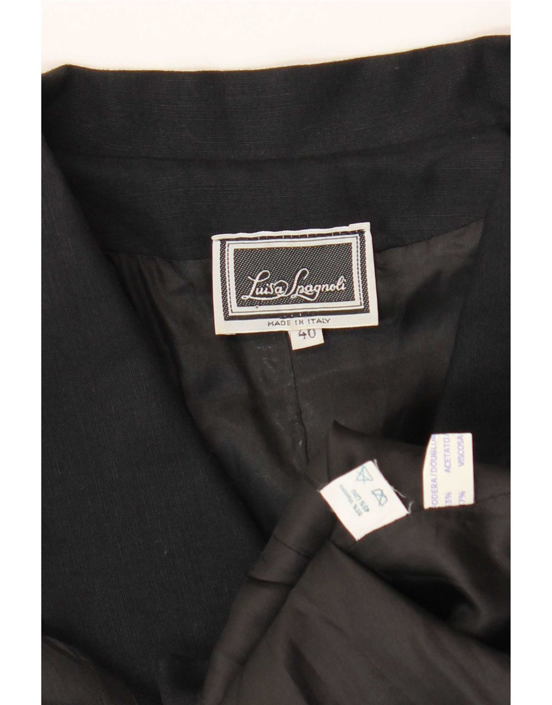 Luisa Spagnoli Damen 5-Knopf-Kurzarm-Blazerjacke IT 40 Small Schwarz