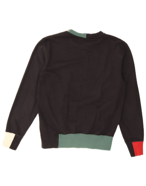 Champion Damen-Sweatshirt mit grafischem Print, Gr. 10, Größe S, Schwarz, Farbblock