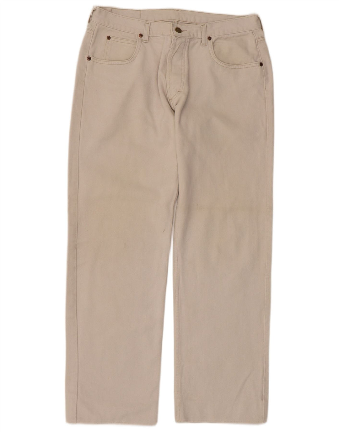 LEE Herren Straight Jeans W36 L29 Beige Baumwolle