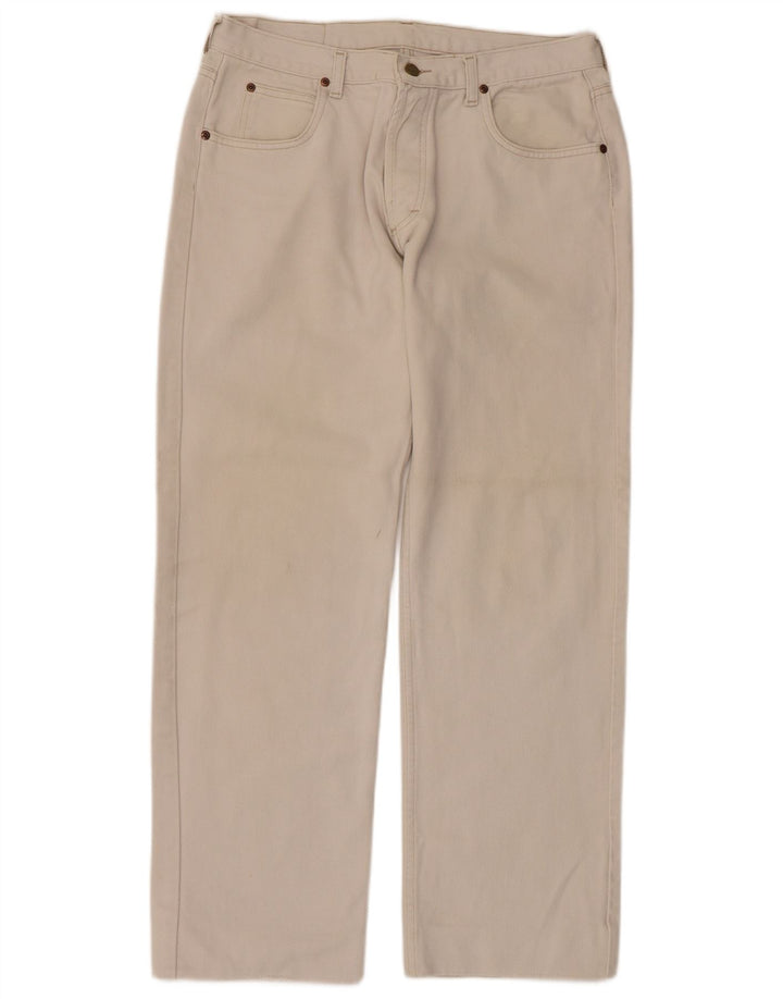 LEE Herren Straight Jeans W36 L29 Beige Baumwolle