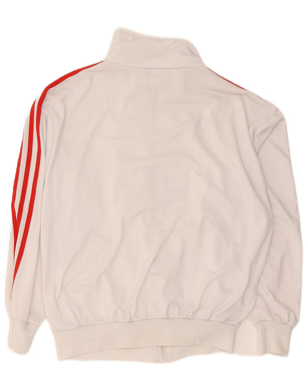 Adidas Herren Loose Fit Trainingsanzug Top Jacke UK 34/36 Small Weiß