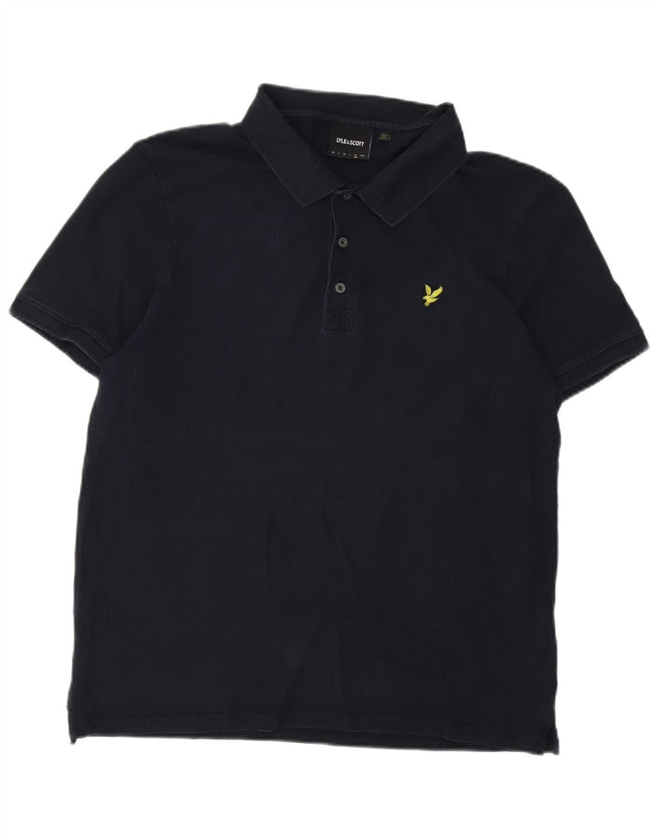 Lyle & Scott Herren Poloshirt XL Marineblau Baumwolle