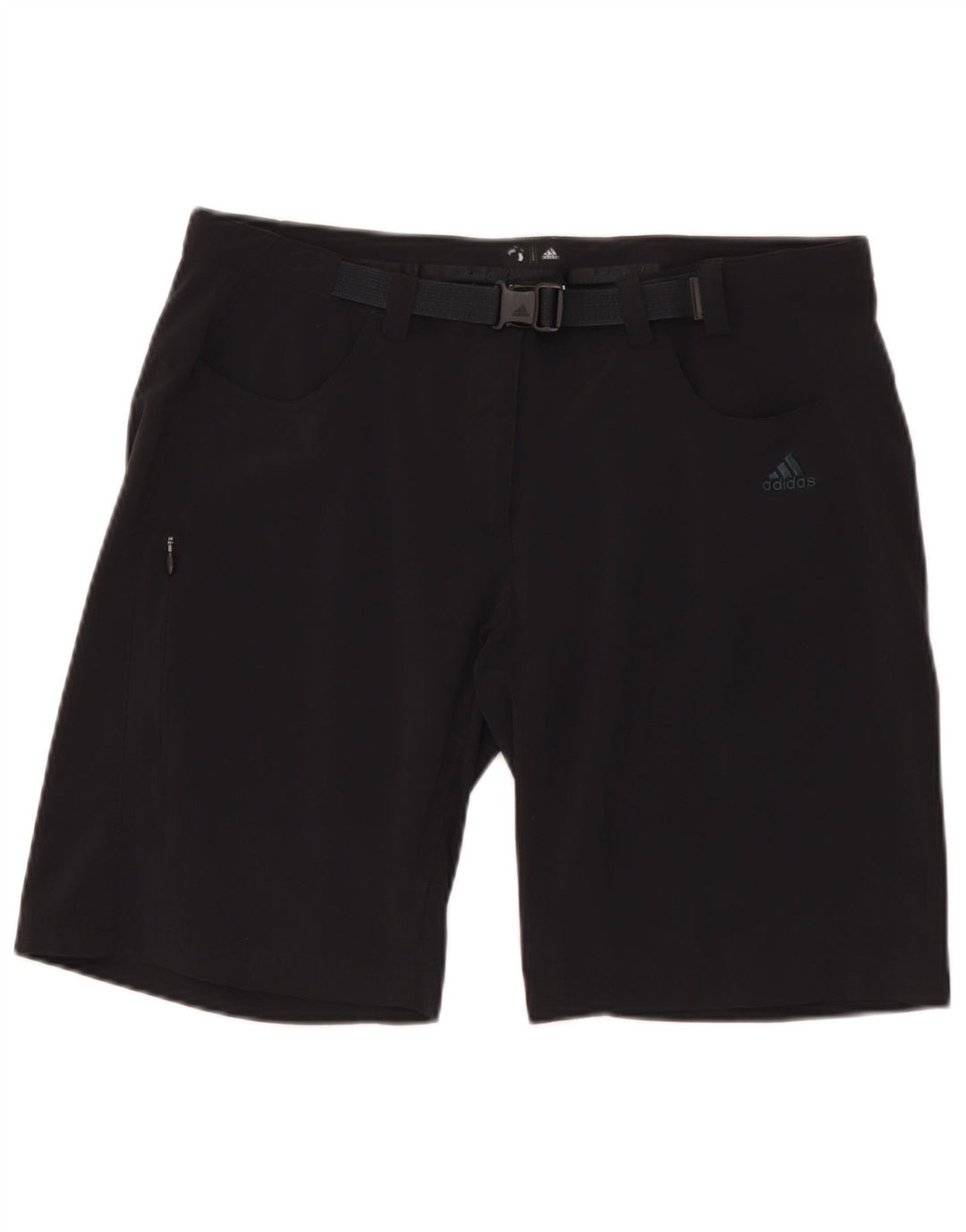 Adidas Damen Cargo Shorts UK 16 Large W34 Schwarzes Nylon
