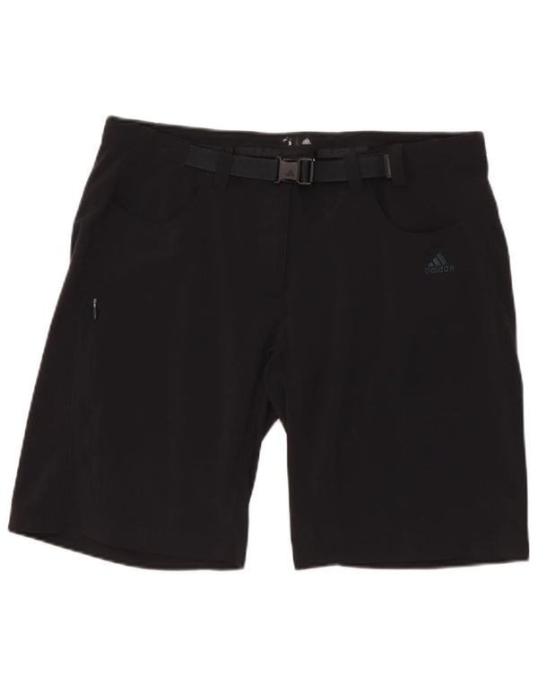 Adidas Damen Cargo Shorts UK 16 Large W34 Schwarzes Nylon