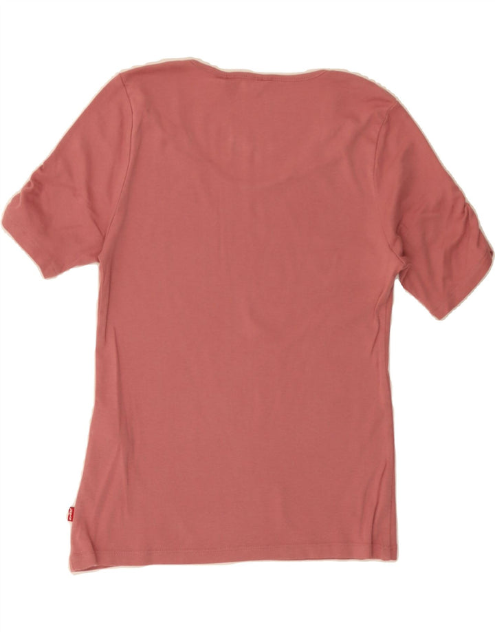 LEVI'S Womens T-Shirt Top UK 12 Medium Pink Cotton Vintage Levi's and Second-Hand Levi's from Messina Hembry 