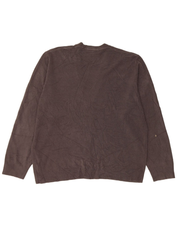 Marks & Spencer Mens Cardigan Sweater 2XL Grey Acrylic