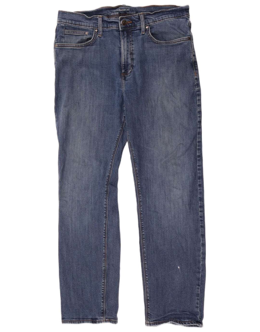 Marks & Spencer Herren Straight Jeans W34 L29 Blaue Baumwolle