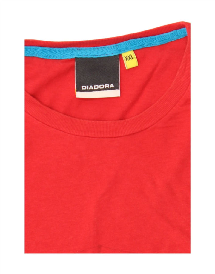 Diadora Herren Grafik T-Shirt Top 2XL Rot