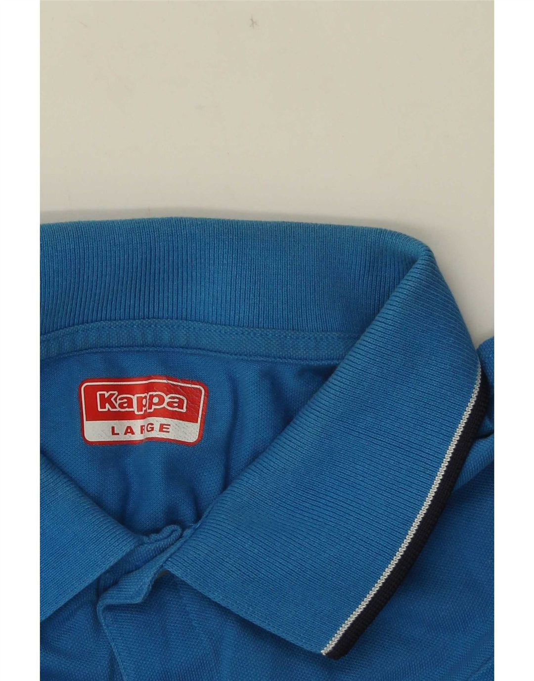 Kappa Herren-Poloshirt, groß, blau gestreift