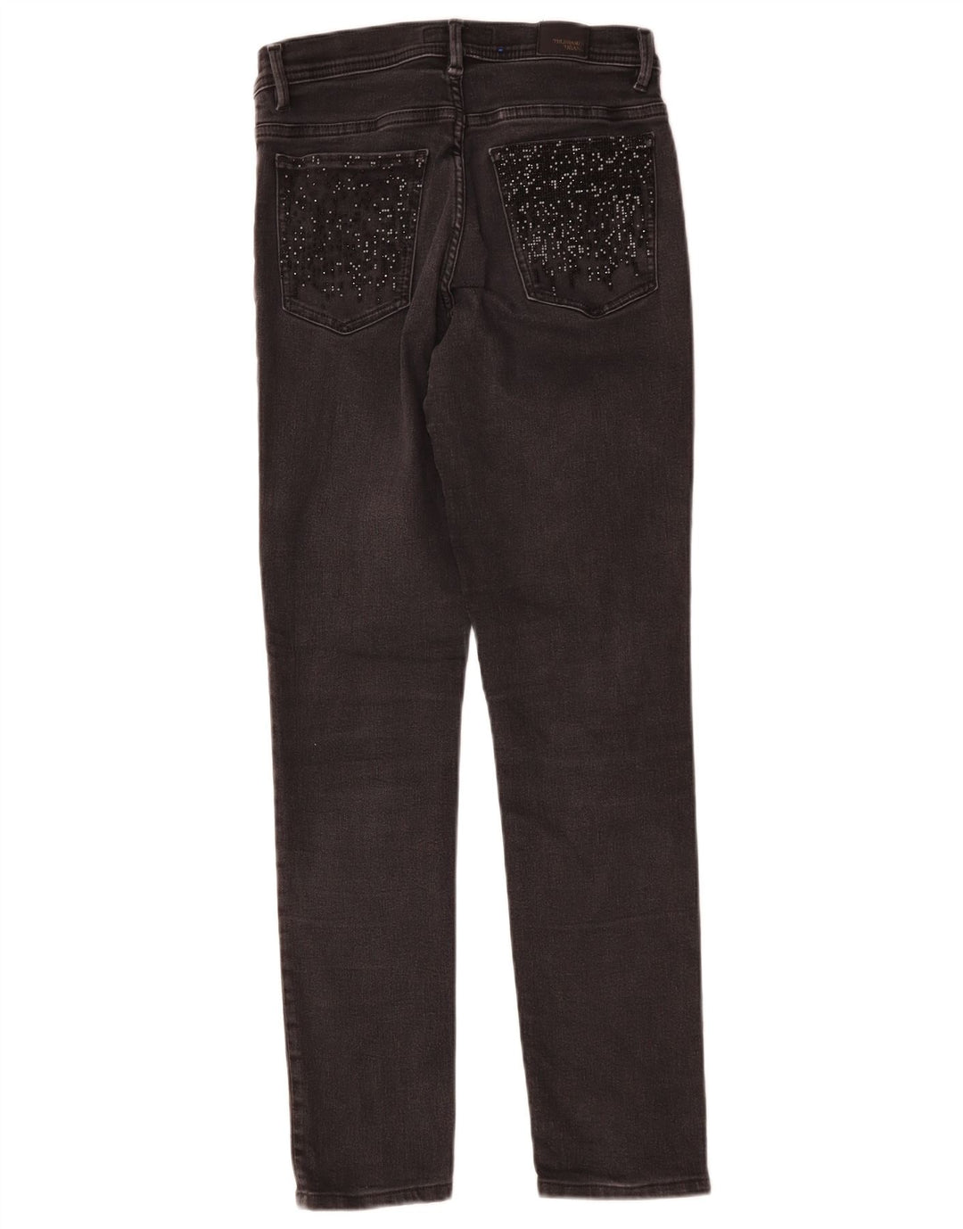Trussardi Damen Slim Jeans W27 L27 Graue Baumwolle