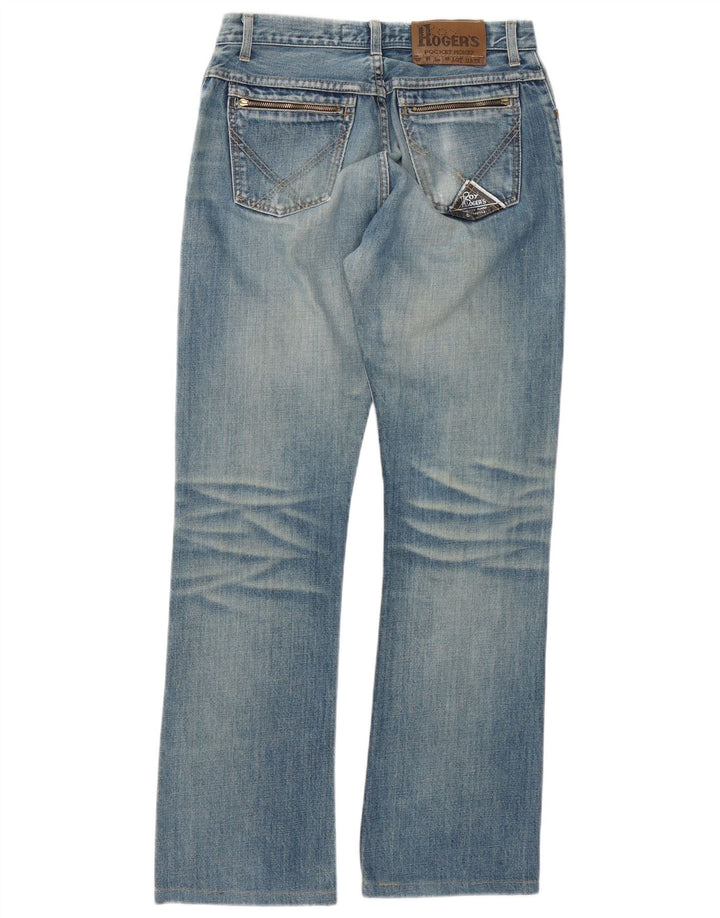 ROY ROGERS Damen Bootcut Jeans W31 L31 Blaue Baumwolle