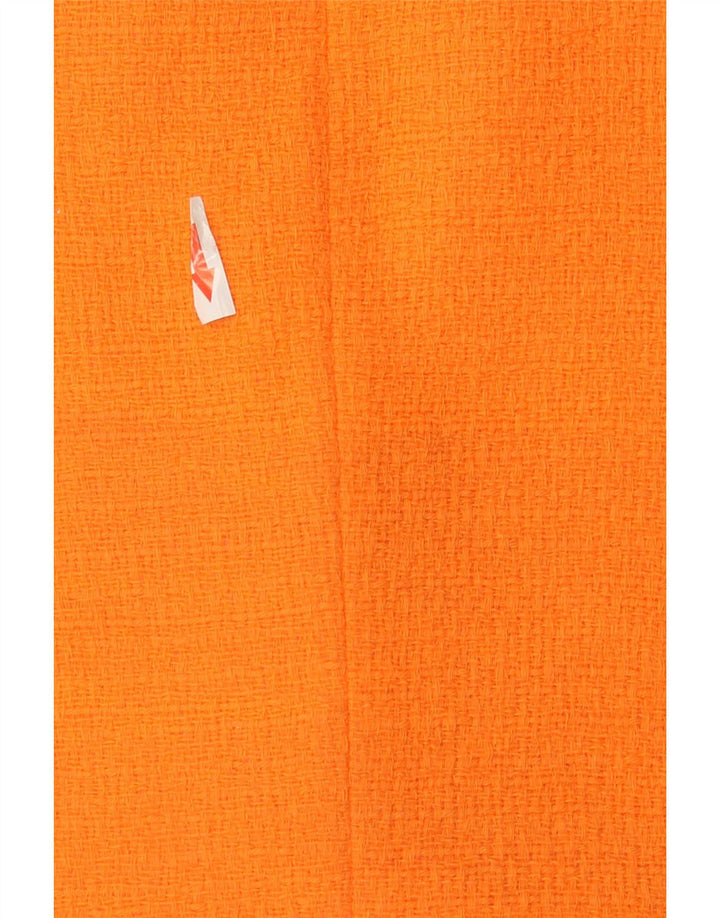 Zara Damen Crop Zweireihige Weste UK 14 Mittelorange