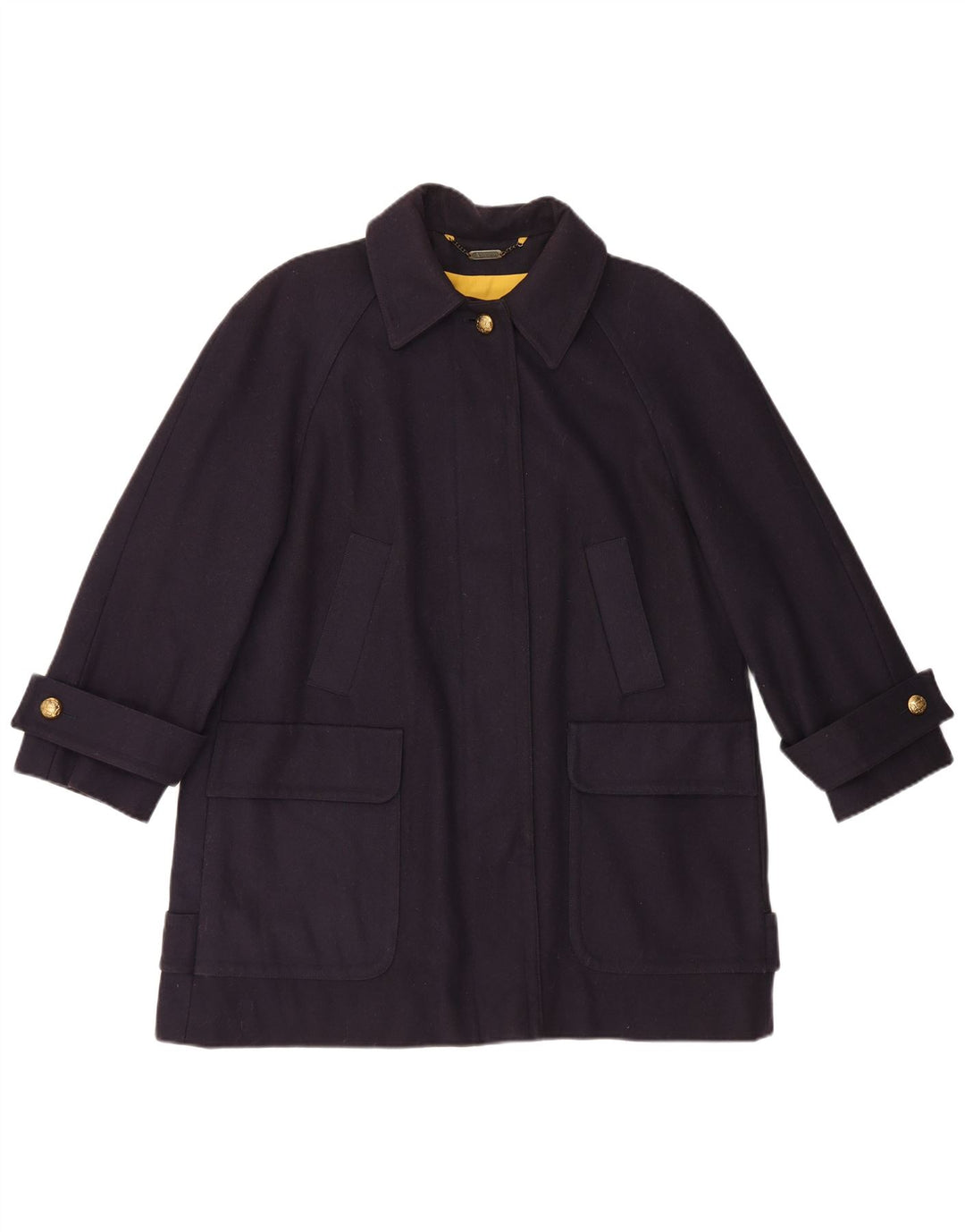 Aquascutum Damen Übergroßer Mantel UK 16 Große marineblaue Wolle
