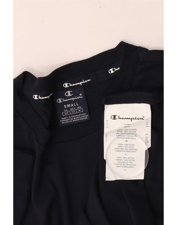 Champion Herren T-Shirt Top Small Marineblau Baumwolle