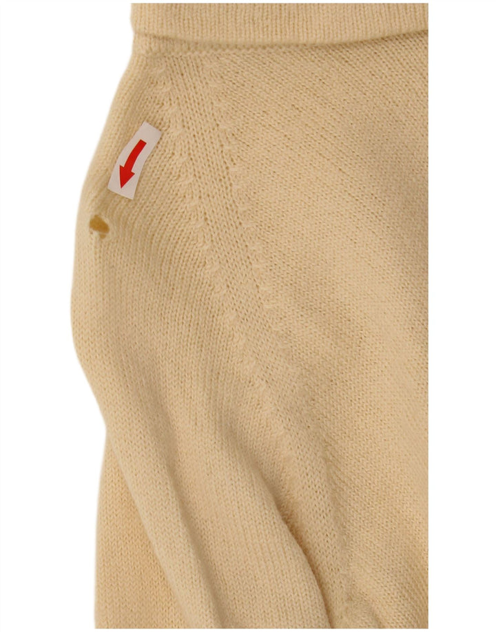 Gran Sasso Damen Crop Rollkragenpullover Pullover UK 10 Small Beige