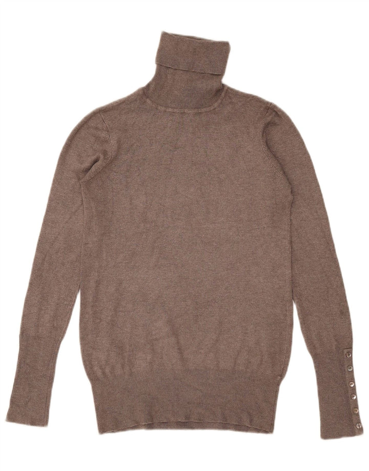 Rollkragenpullover für Damen von Zara, Gr. 12, Mittelgrau, Viskose