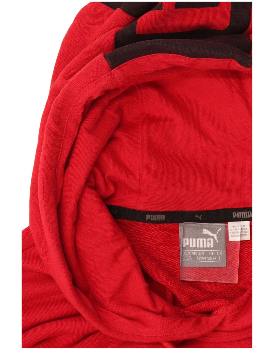 PUMA Herren-Kapuzenpullover mit Grafik, groß, rot, Farbblock