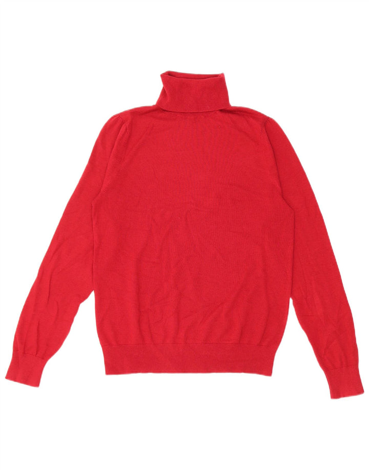 Massimo Dutti Damen-Pullover mit Rollkragen, UK 10, kleine rote Wolle