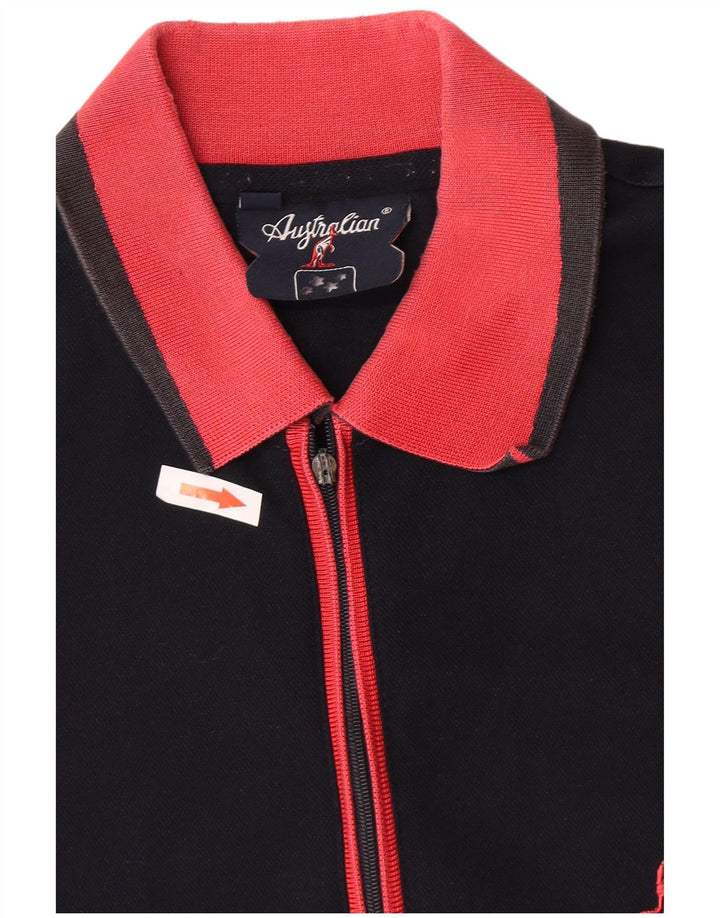 AUSTRALIAN L'ALPINA Herren Rugby-Poloshirt IT 50 Mittelschwarzes Polyester