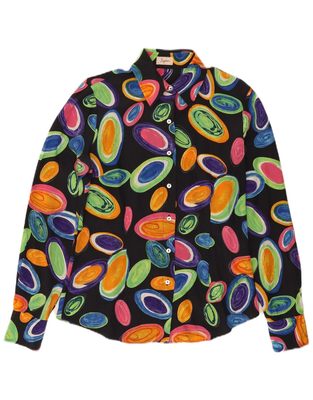 INGRAM Damen-Hemdbluse mit abstraktem Muster IT 42 Medium Mehrfarbig